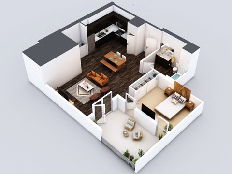 A3 Floorplan at 5550 Hollywood, Los Angeles